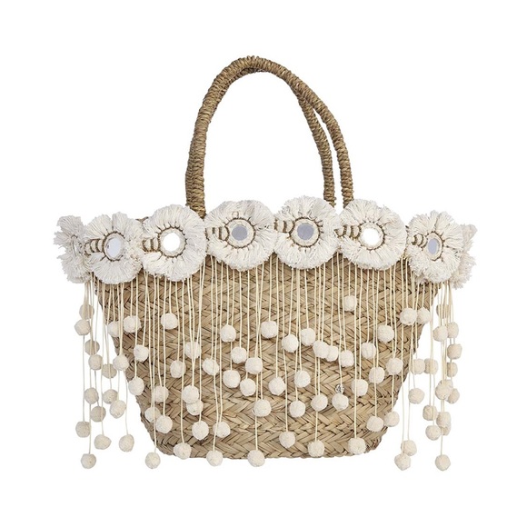 FLORA BELLA Kailua Woven Seagrass Tote - Picture 2 of 4